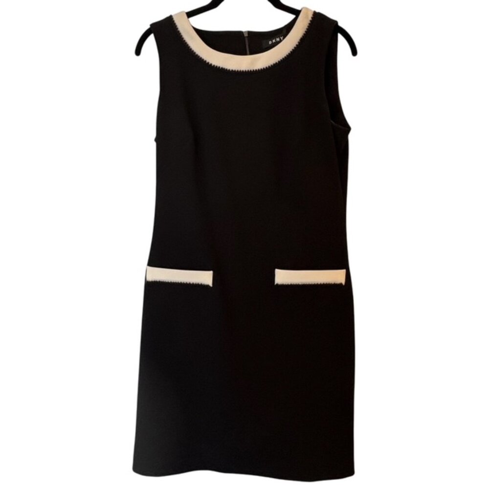 DKNY Women's little black with white detail size 4 - Picture 3 of 7